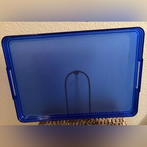 Vintage 1980’s  Sally Designs Serving Tray Cobalt Blue Acrylic